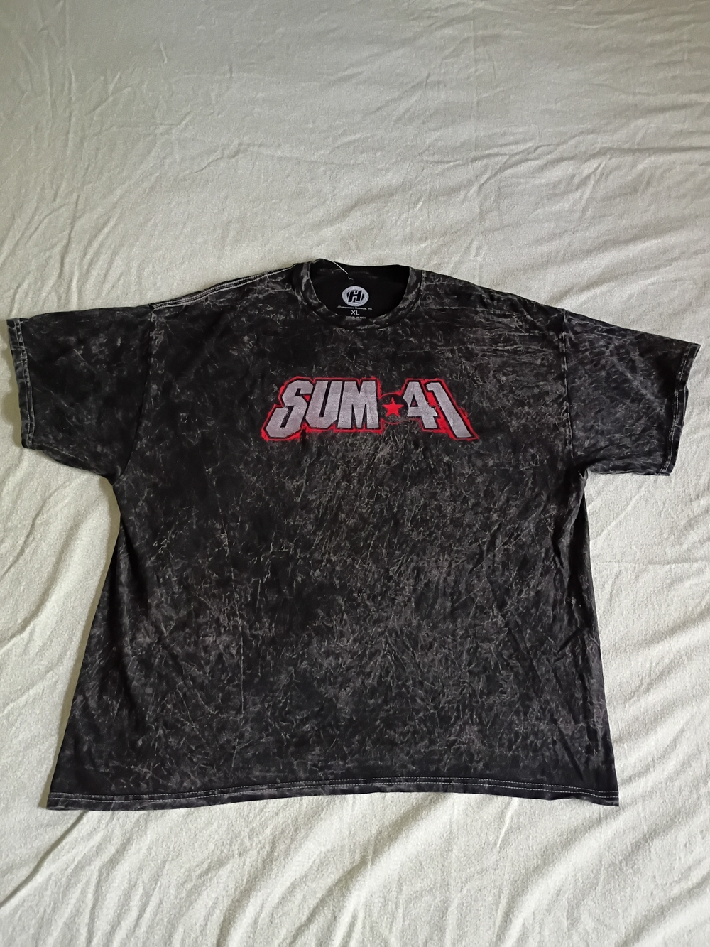 SUM 41 Black Acid-Wash Graphic Band T-Shirt (NWT)